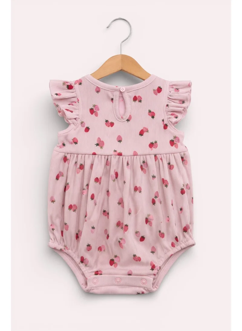 Victor And Jane Pack Of 3 Baby Girls Floral Ribbed Bodysuit Rompers – Pack of 3 (Pink & Neutral Tones) for Women | Best Price UAE